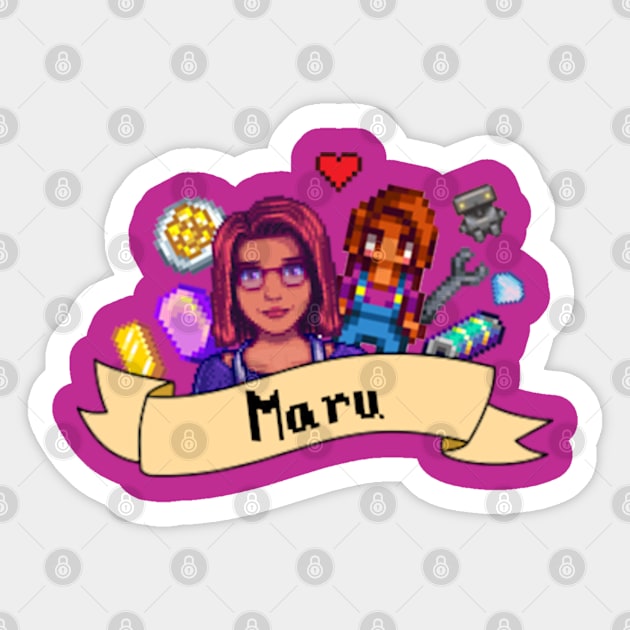 Maru Stardew Valley Sticker by LavenderLilypad